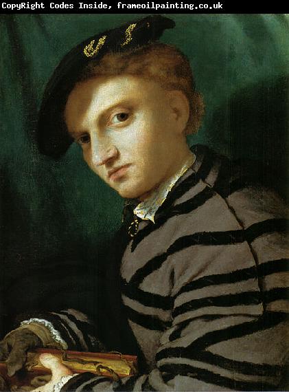 Lorenzo Lotto Portrait of a Young Man With a Book